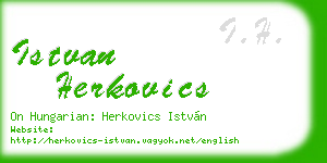 istvan herkovics business card